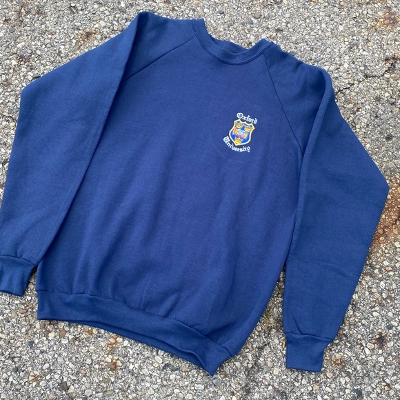 Vintage | Shirts | Vintage 9s Oxford University Crewneck | Poshmark